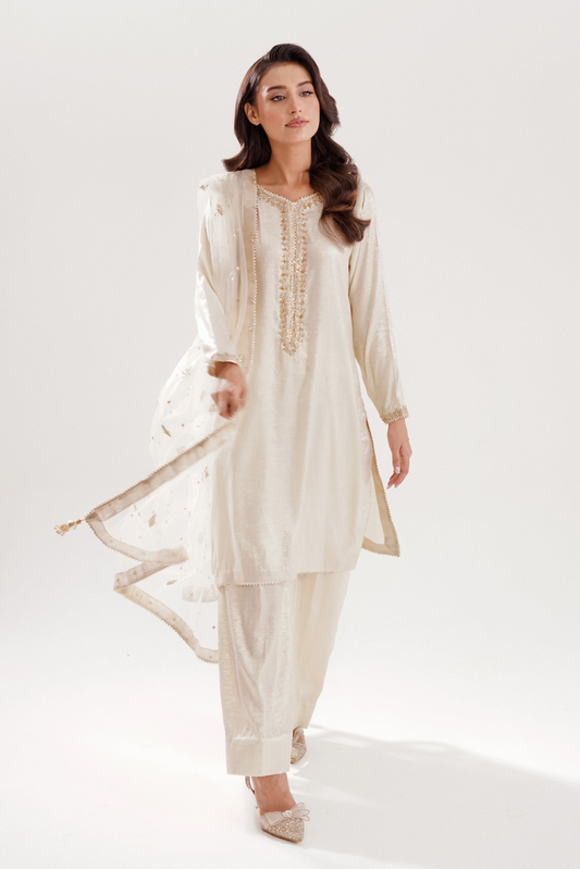AIZAL | 3 PIECE | METALIC SHIMMER SUIT
