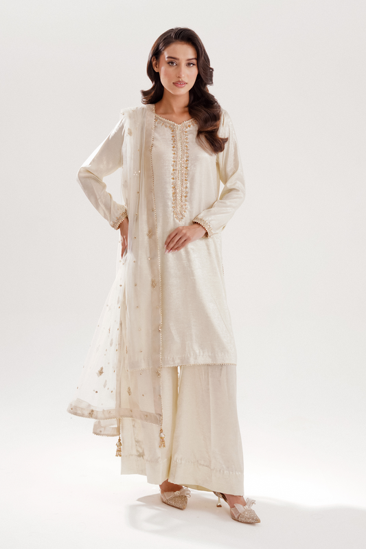 AIZAL | 3 PIECE | METALIC SHIMMER SUIT