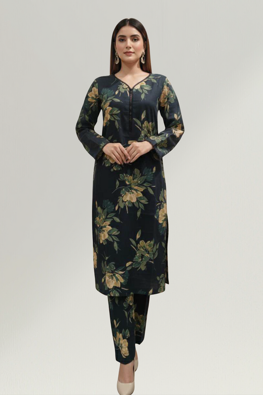 WINTER CASUALS VOL II | 2 PIECE | KHADDAR SUIT | D-1216