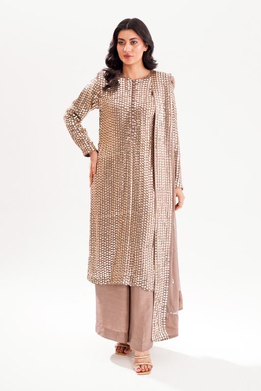 HÜRB | 3 PIECE | EMBELLISHED CHIFFON SUIT