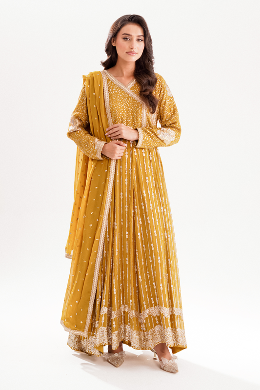 ZARIYA | 3 PIECE | EMBELLISHED CHIFFON DRESS