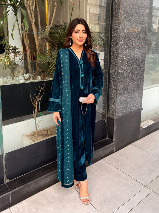 IZZA | 3 PIECE | PREMIUM LUXURY VELVET SUIT