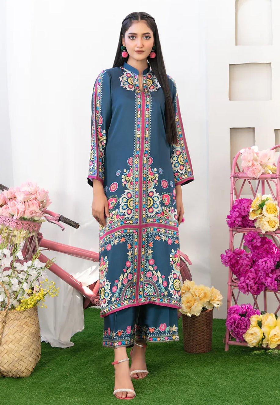 2 PIECE | DAMASK | PRINTED SILK SUIT - ALZENATK_D - 5204_S