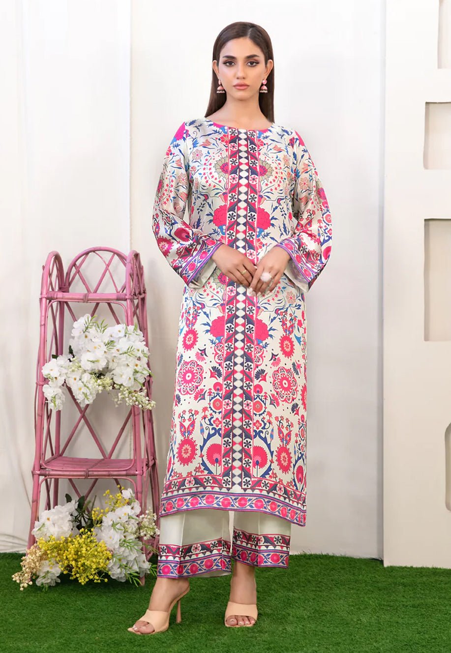 2 PIECE | DAMASK | PRINTED SILK SUIT - ALZENATK_D - 5207_S