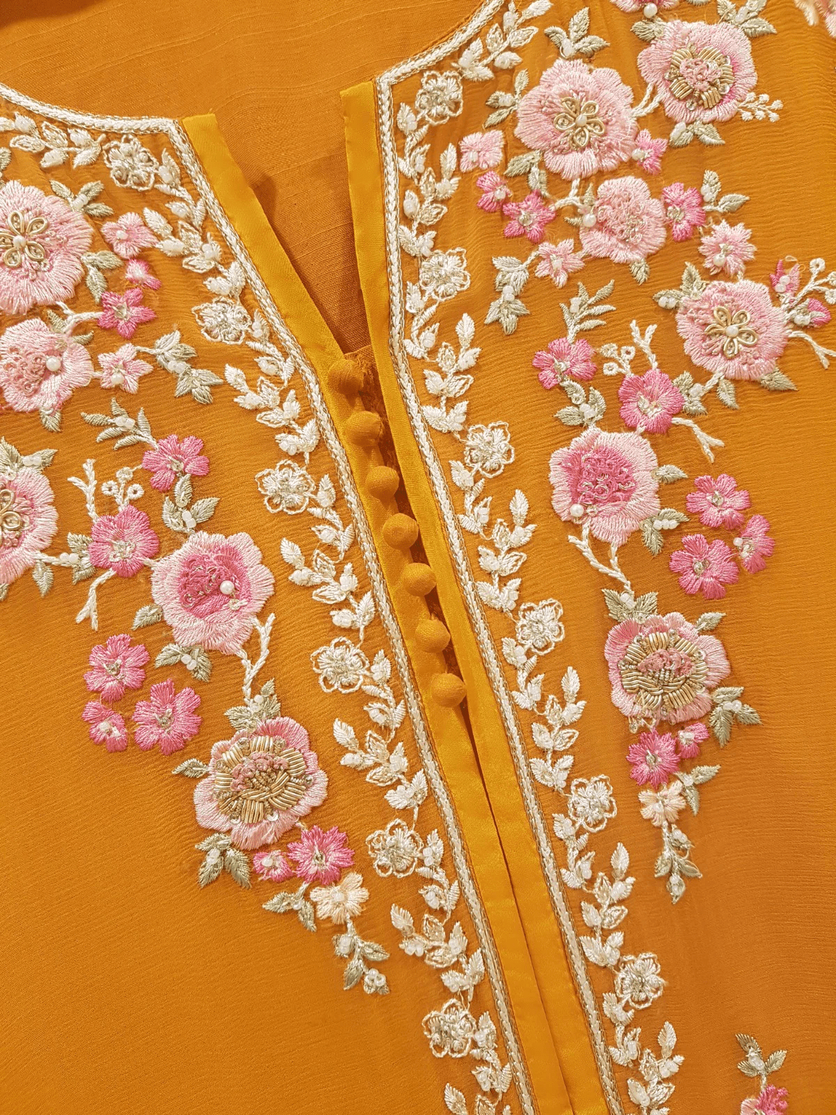 2 PIECE | EMBROIDERED CHIFFON SHIRT & DUPATTA - ALZENAAN - S108091 - XS