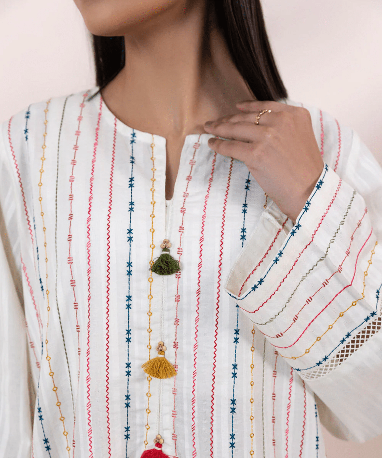 2 PIECE | EMBROIDERED DOBBY SUIT - ALZENA002PEST24V29_XSM