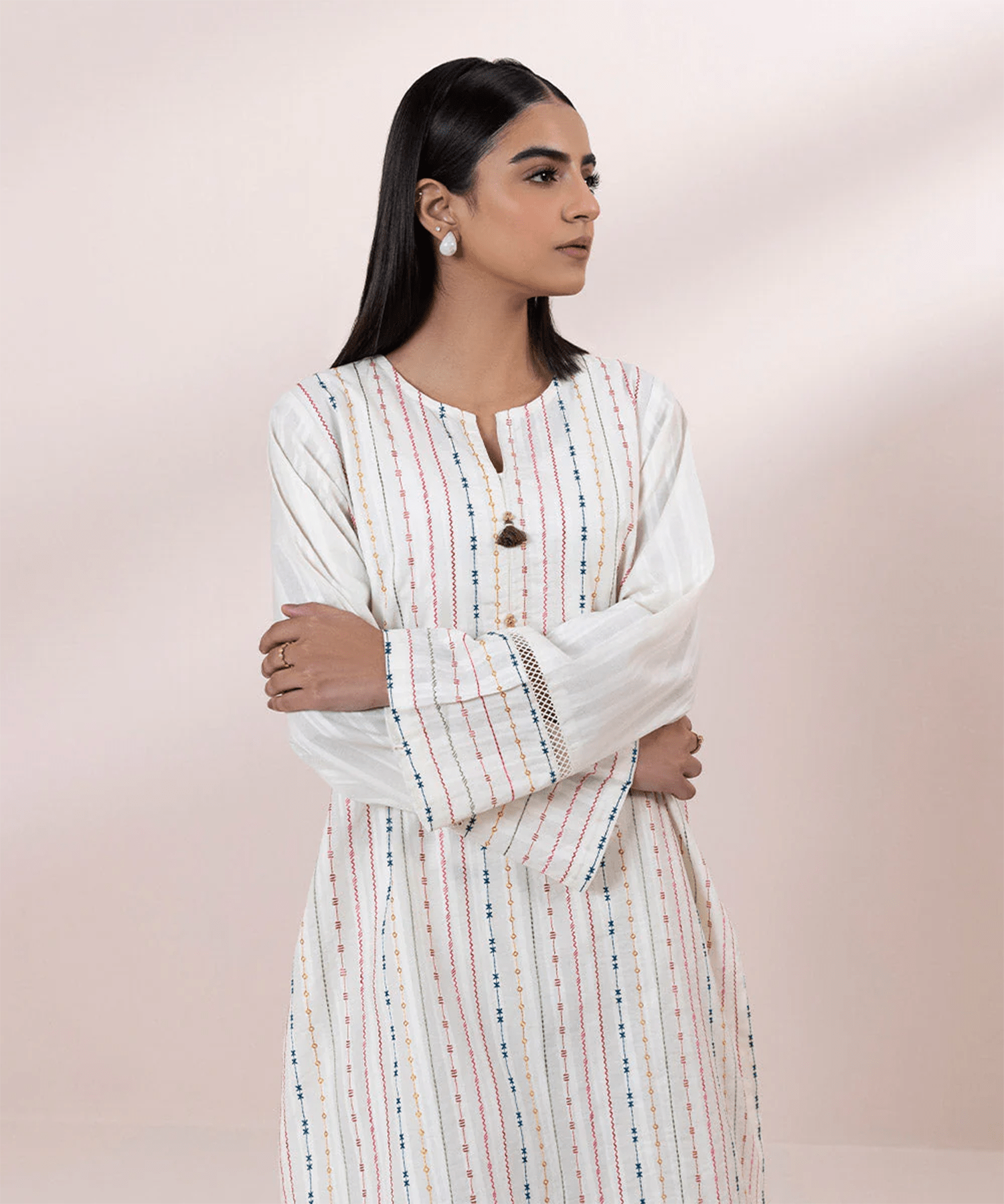 2 PIECE | EMBROIDERED DOBBY SUIT - ALZENA002PEST24V29_XSM