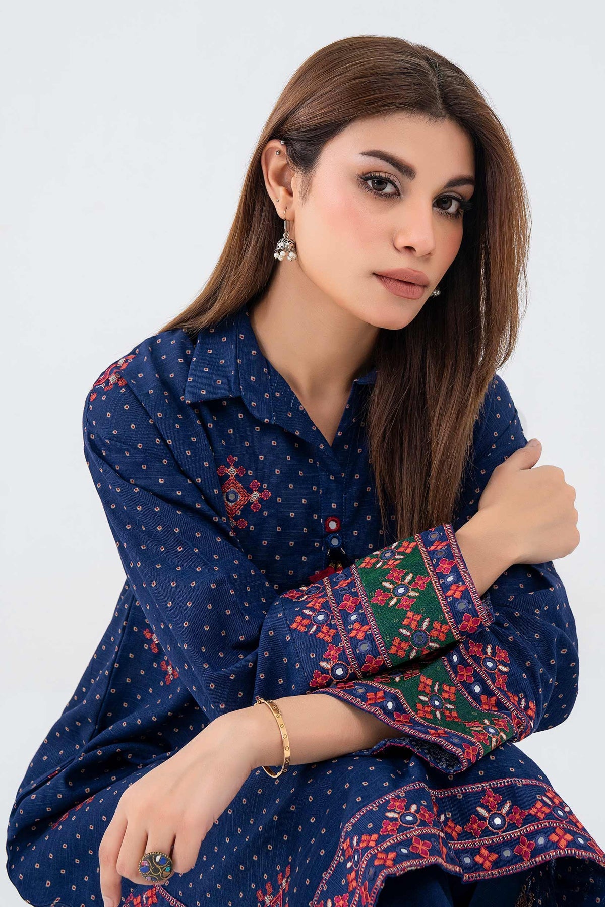 2 PIECE | EMBROIDERED KHADDAR SUIT - ALZENAA0489ST - XS