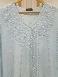 2 PIECE | EMBROIDERED PURE COTTON NET SHIRT & DUPATTA - ALZENAS108059_0XS_IBL