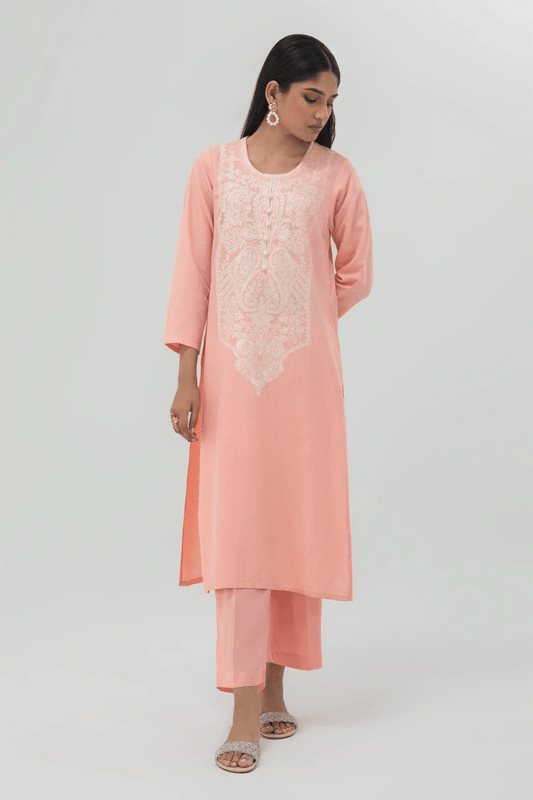 2 PIECE | EMBROIDERED VISCOSE SUIT - ALZENASS23ESE226 - XSML