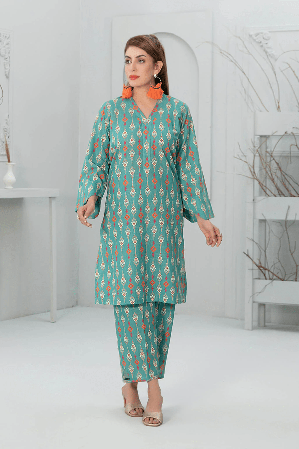 2 PIECE | LIVIA | PRINTED LINEN SUIT - ALZENATK - D - 8050_S