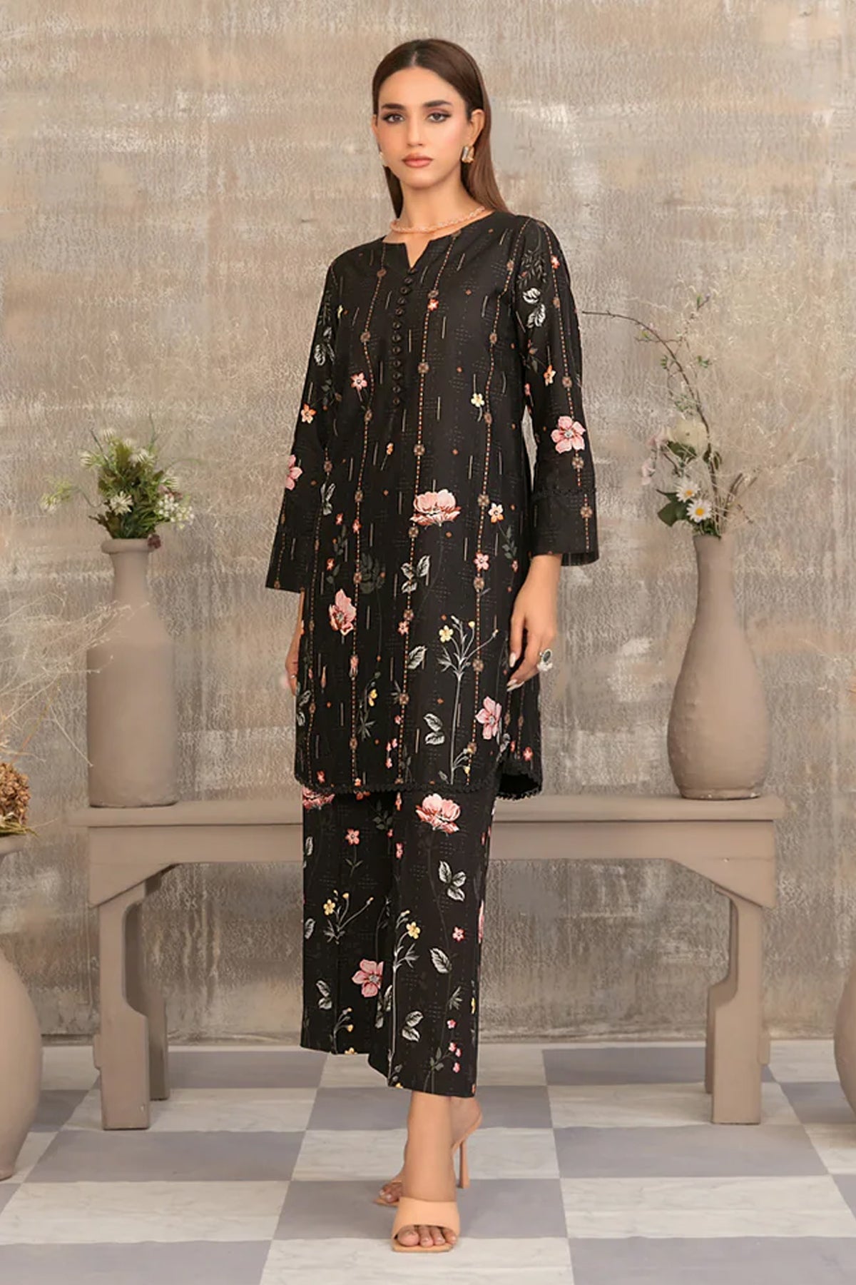 2 PIECE | SALIHA | PRINTED JACQUARD SUIT - ALZENATK_D - 5417_S