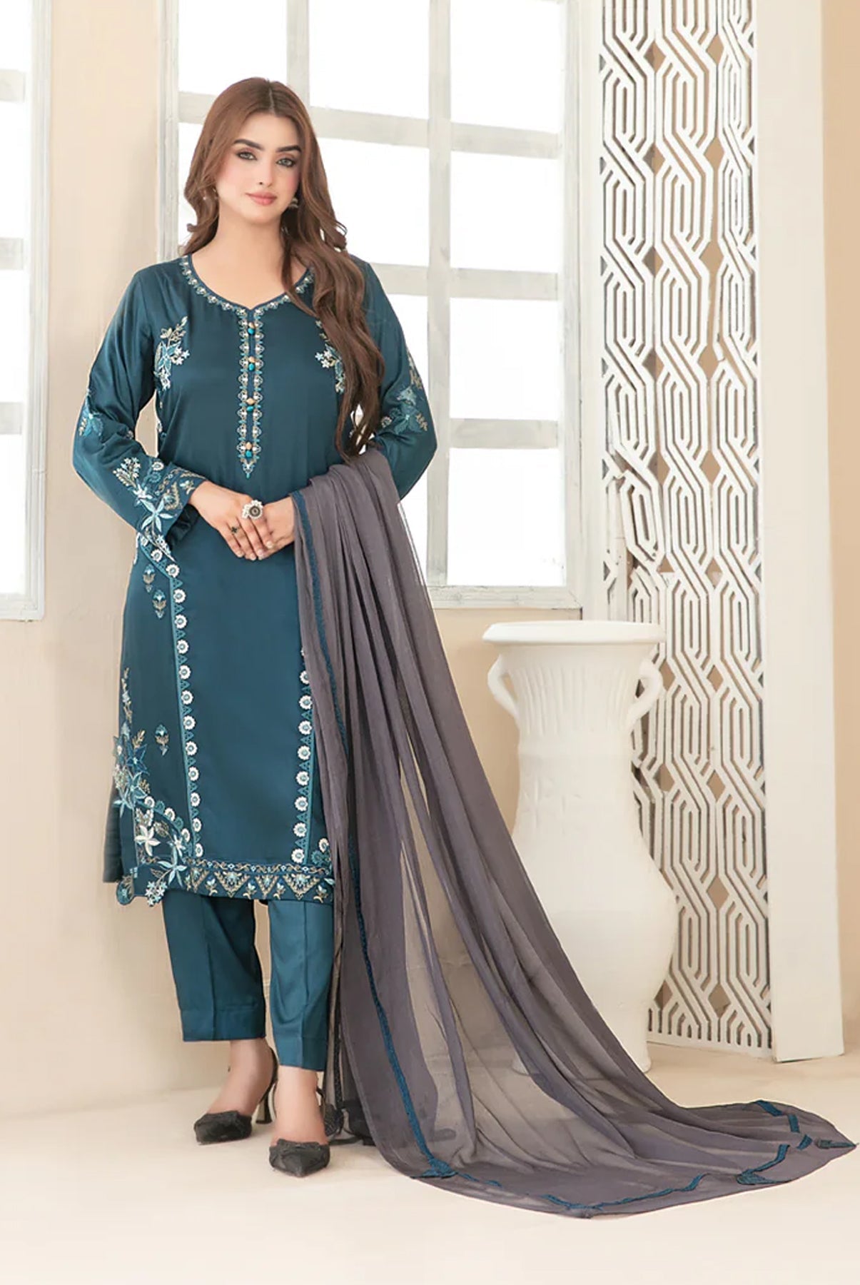 3 PIECE | ARACELI | BELGIAN VISCOSE SUIT - ALZENATawakkal_Araceli_D - 3711_S