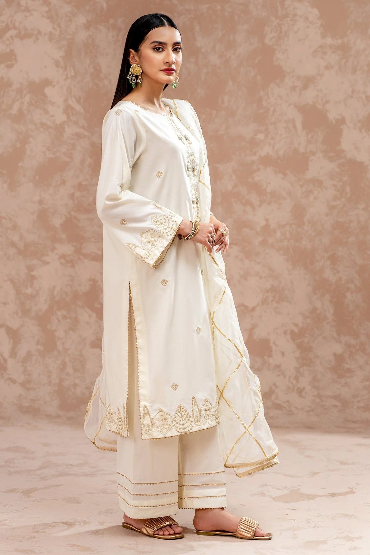3 PIECE | EMBROIDERED LAWN SUIT - ALZENACNP - 4 - 039_S