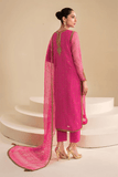3 PIECE | EMBROIDERED PURE CHIFFON SUIT - ALZENABQU - UF - 626 - XS