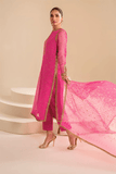 3 PIECE | EMBROIDERED PURE CHIFFON SUIT - ALZENABQU - UF - 626 - XS