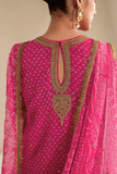 3 PIECE | EMBROIDERED PURE CHIFFON SUIT - ALZENABQU - UF - 626 - XS