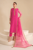 3 PIECE | EMBROIDERED PURE CHIFFON SUIT - ALZENABQU - UF - 626 - XS