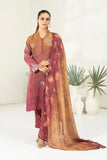 3 PIECE | FASHA | EMBROIDERED VISCOSE SUIT - ALZENATawakkal_Fasha_D - 3683_S