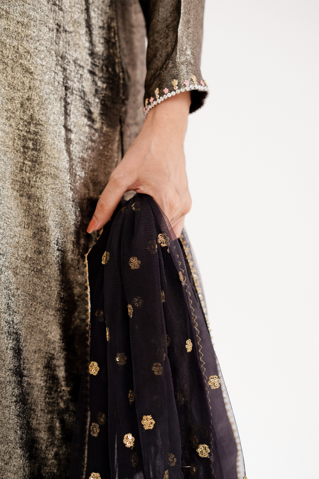 AIZAL | 3 PIECE | METALIC SHIMMER SUIT
