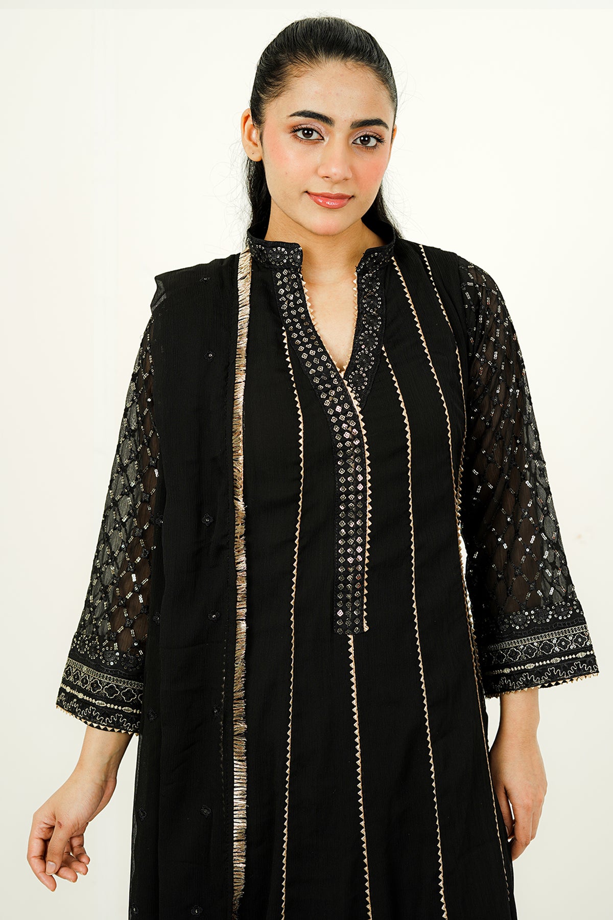 RIVAH | EMBROIDERED CHIFFON SUIT