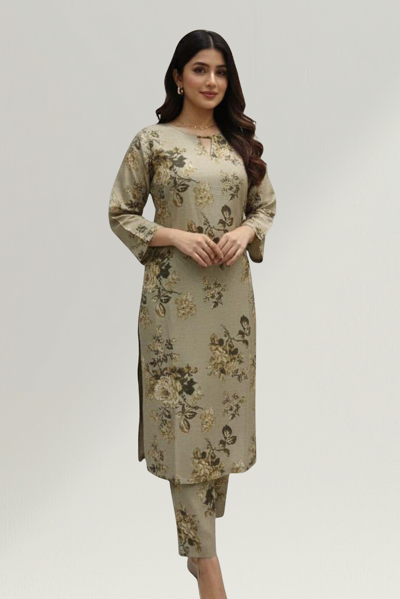 WINTER CASUALS VOL II | 2 PIECE | KHADDAR SUIT | D-1212