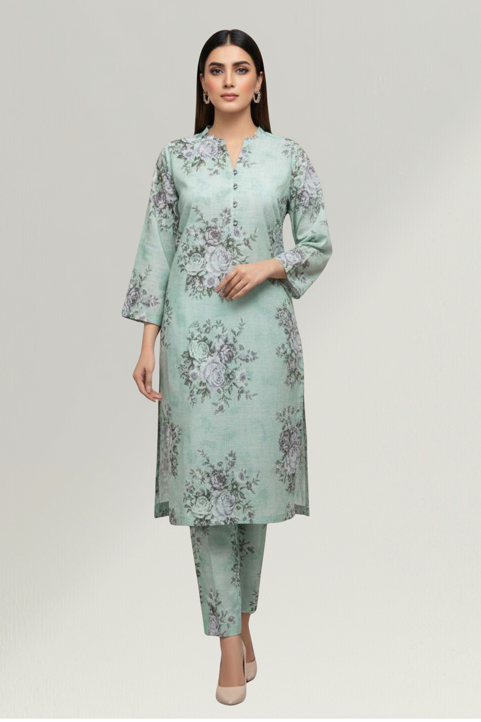 WINTER CASUALS VOL II | 2 PIECE | KHADDAR SUIT | D-1214