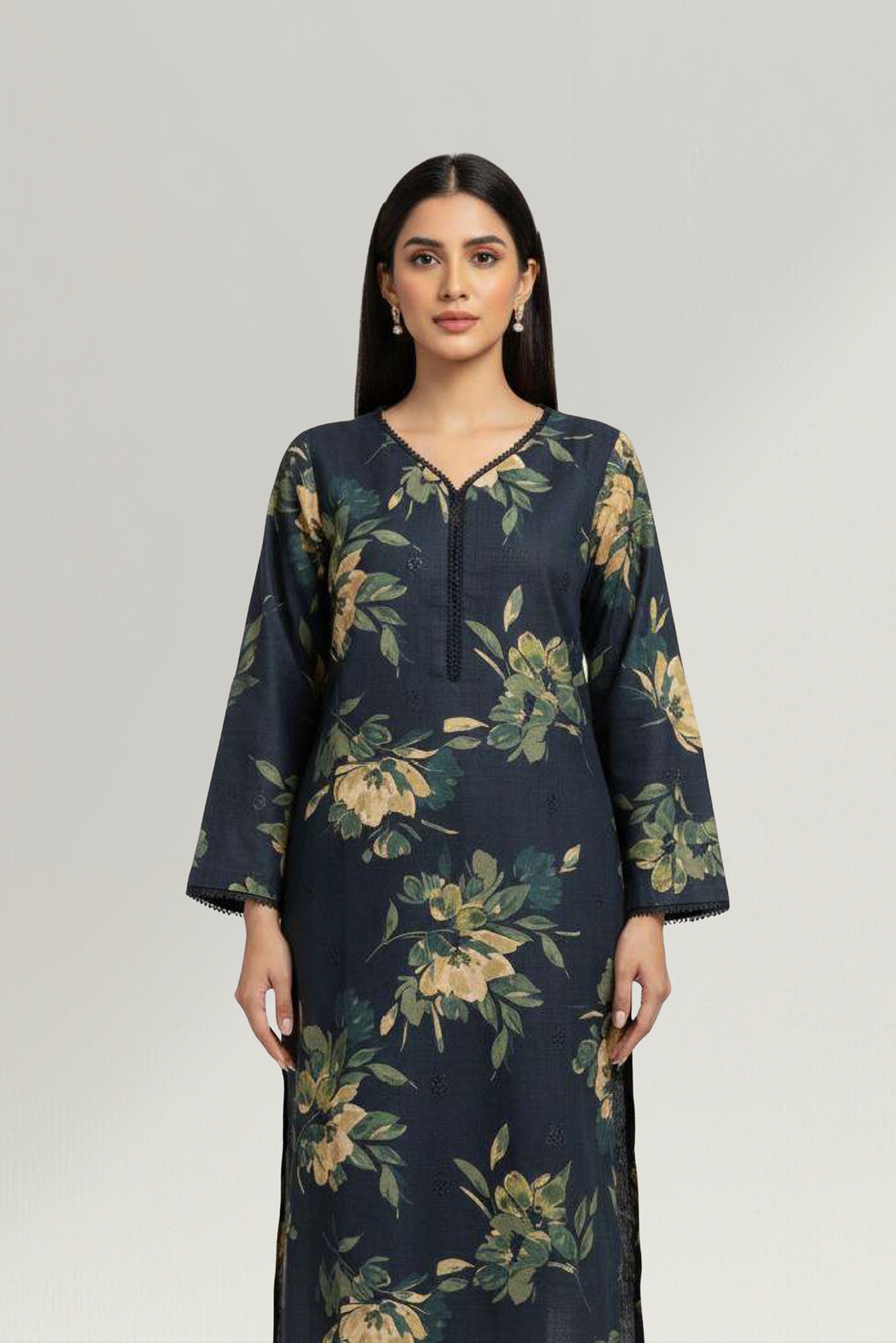 WINTER CASUALS VOL II | 2 PIECE | KHADDAR SUIT | D-1216