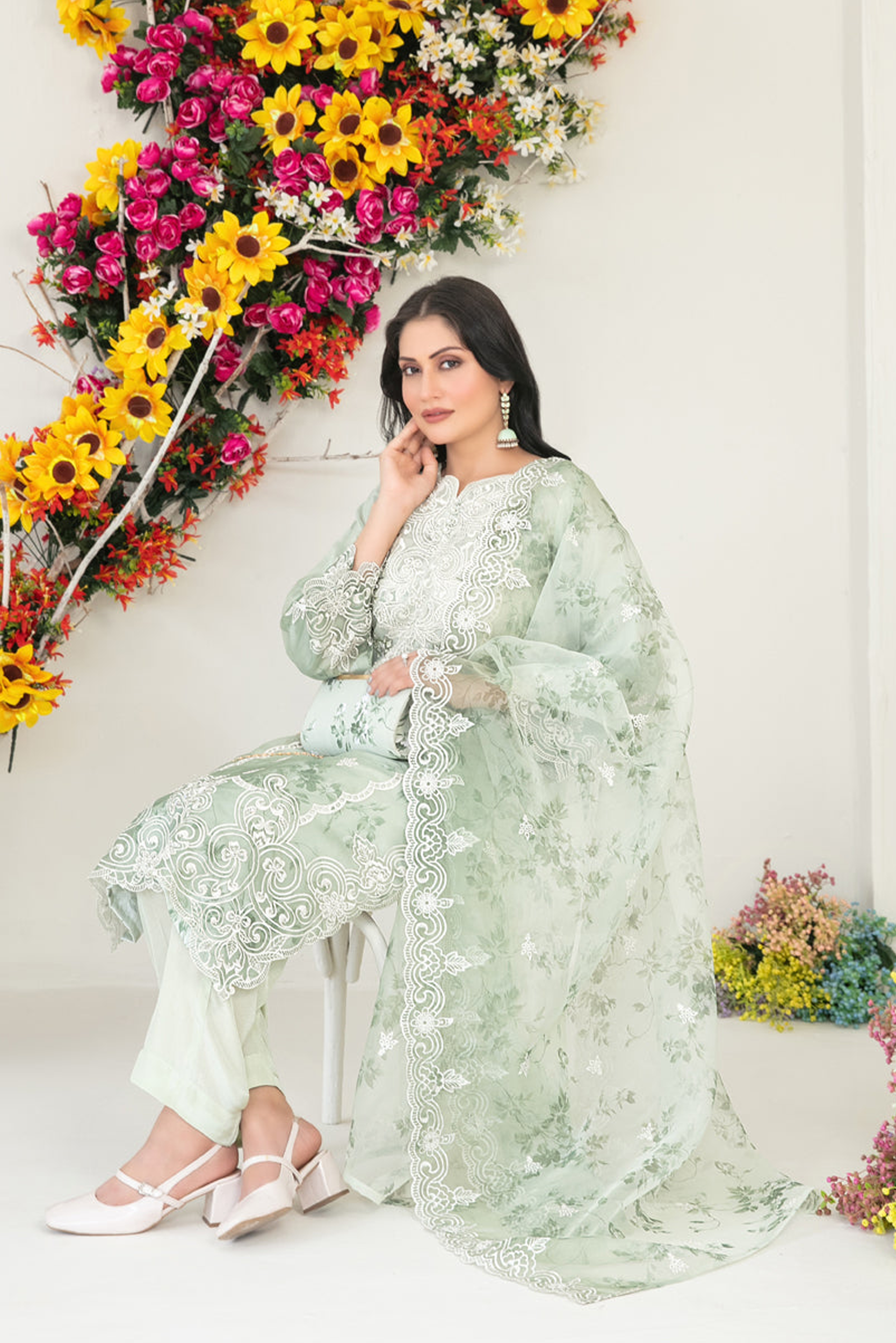 GULYAZ | 3 PIECE | ORGANZA SUIT | D-1932