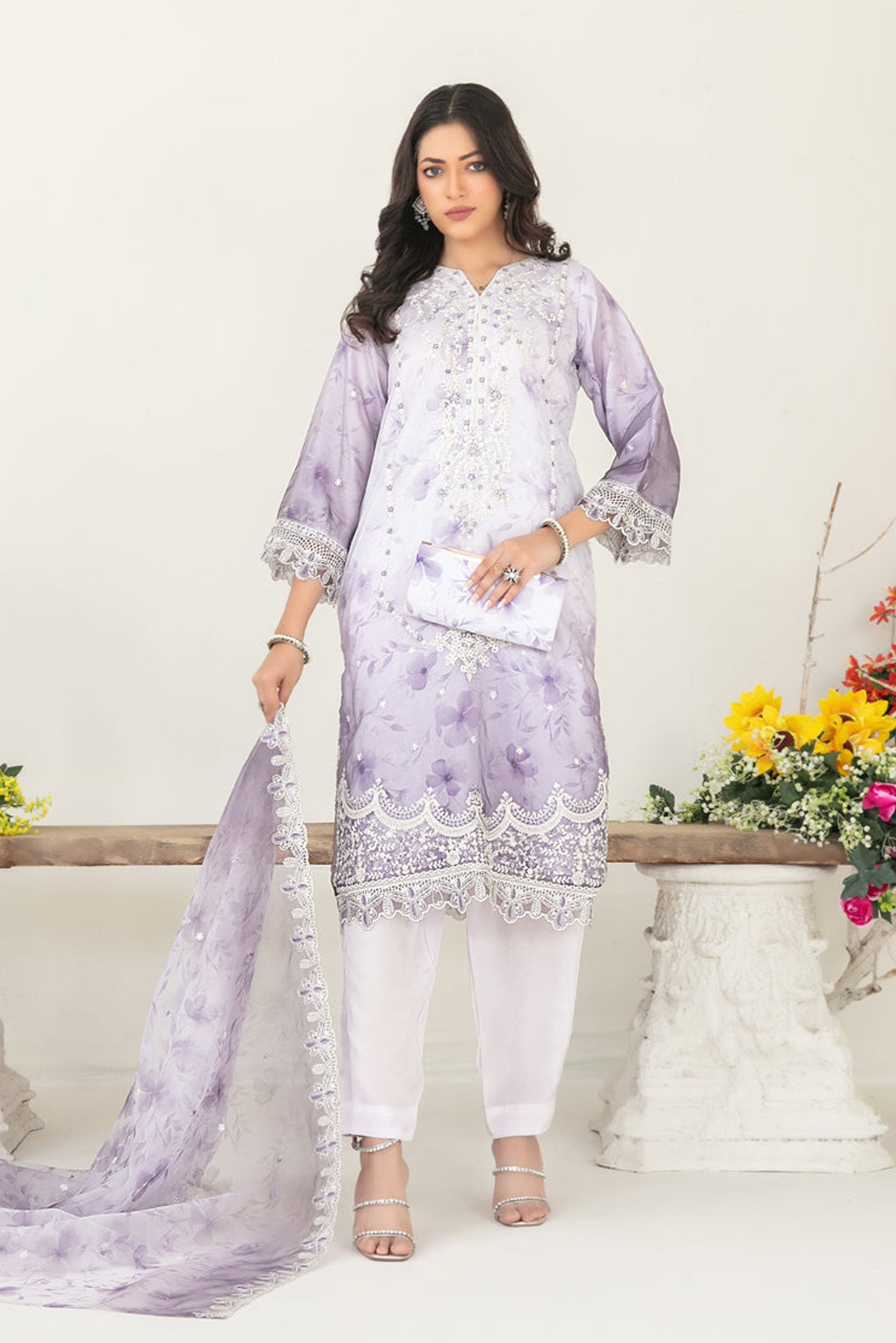 GULYAZ | 3 PIECE | ORGANZA SUIT | D-1935