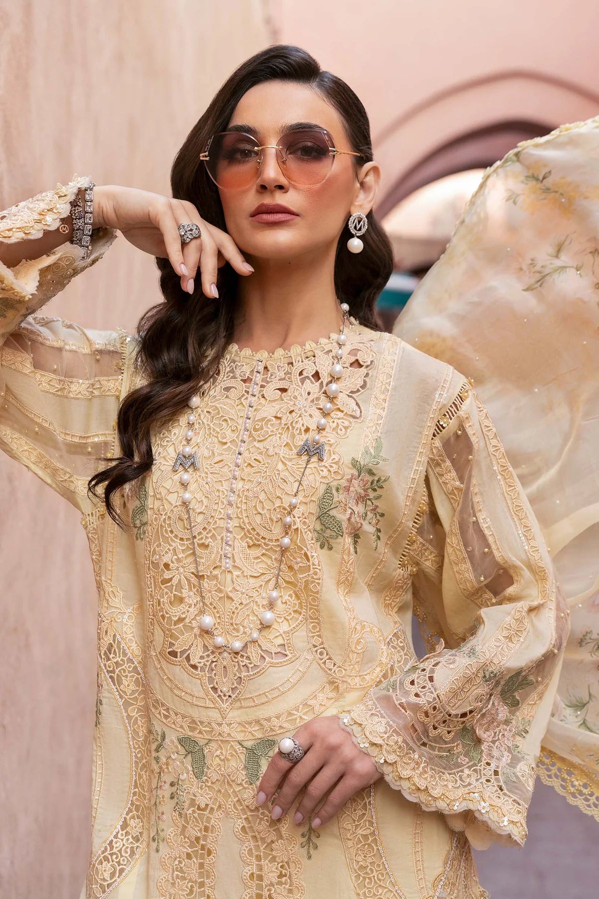 VOYAGE LUXE '25 | 3 PIECE | ORGANZA SUIT | D-2509-A