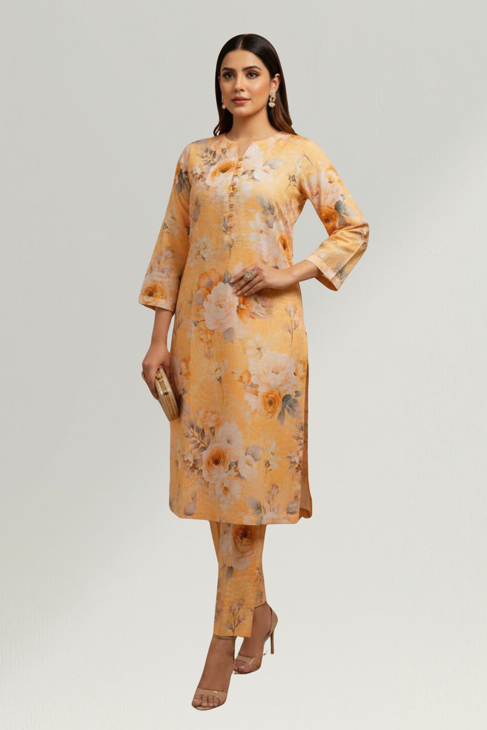 WINTER CASUALS VOL III | 2 PIECE | KHADDAR SUIT | D-3338