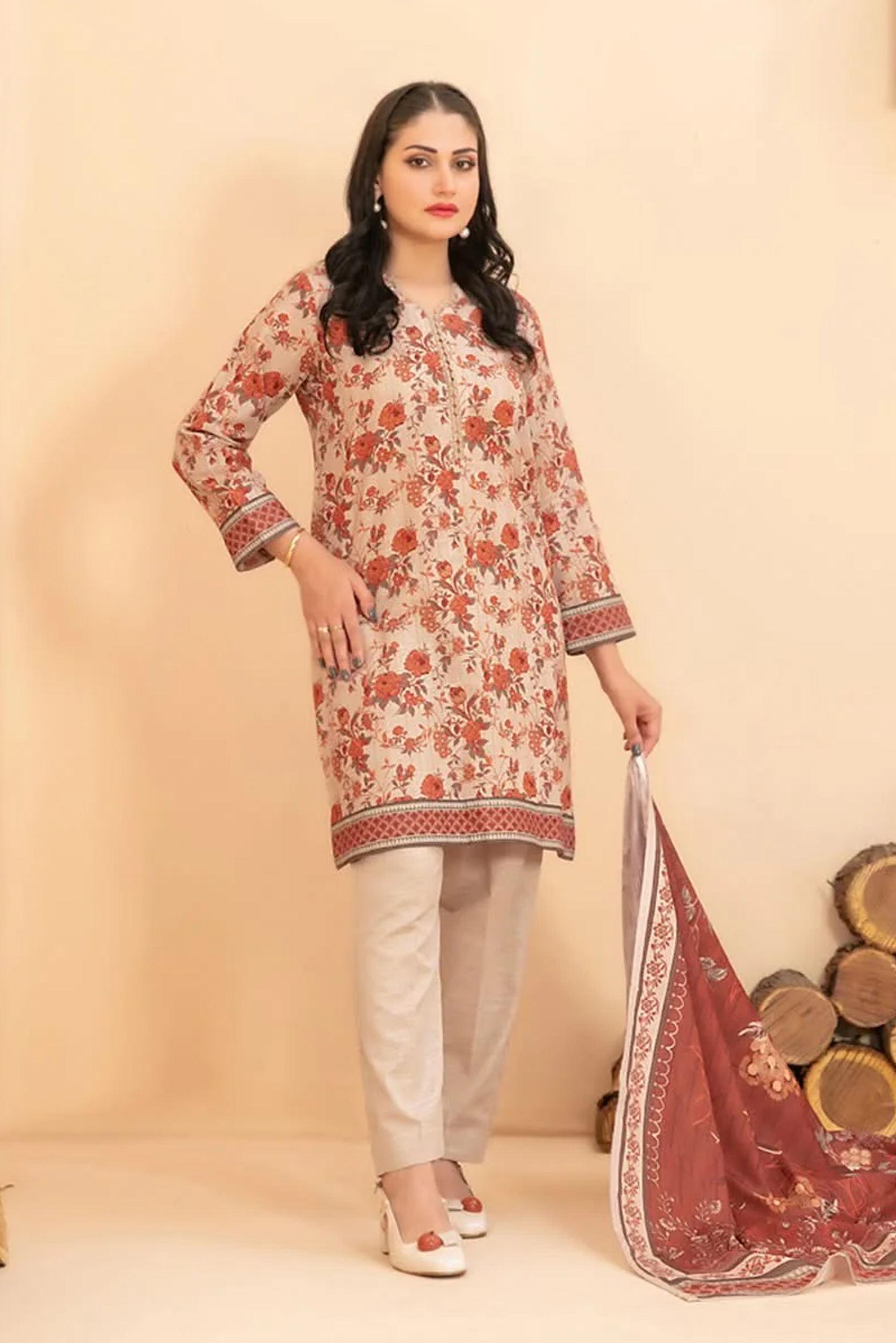 RAHAF | 3 PIECE | KHADDAR SUIT | D-4781