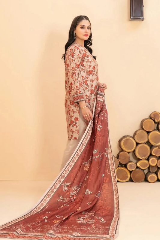 RAHAF | 3 PIECE | KHADDAR SUIT | D-4781