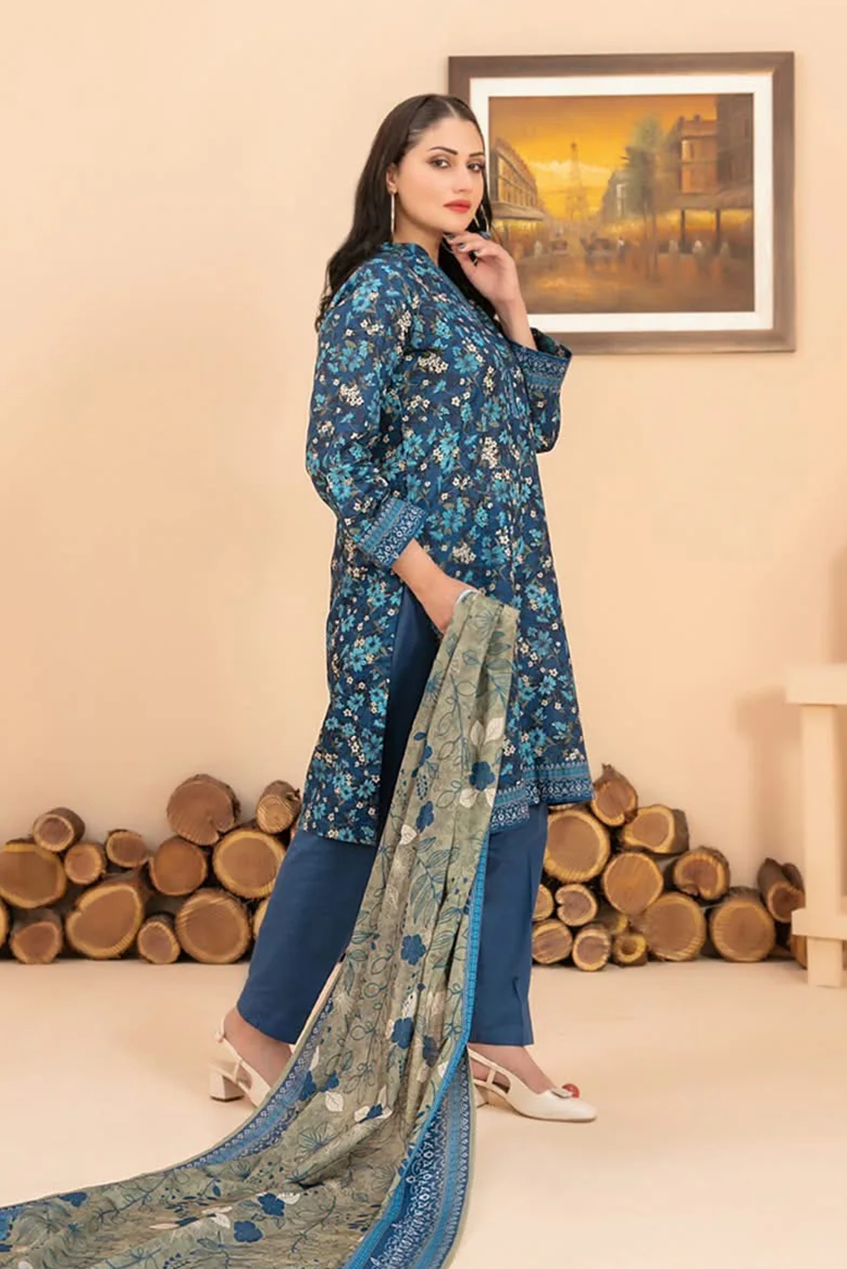 RAHAF | 3 PIECE | KHADDAR SUIT | D-4783