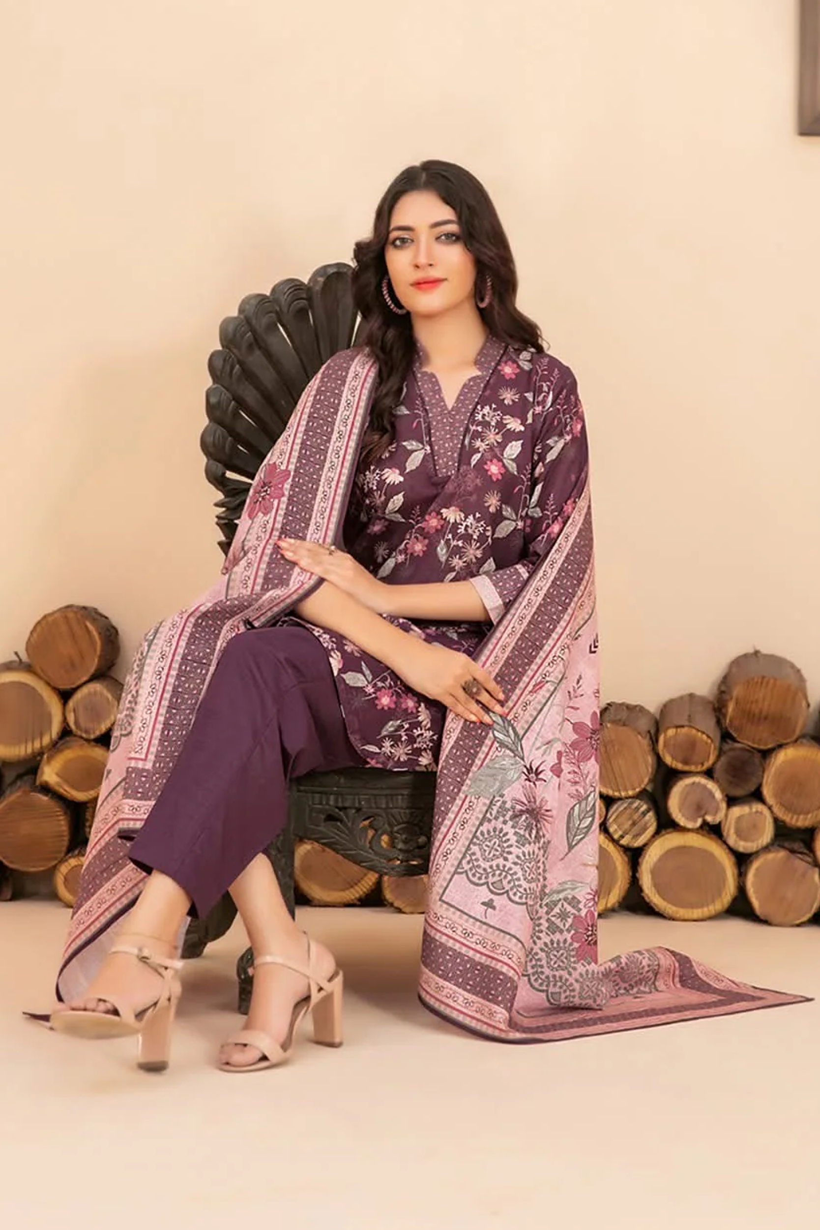 RAHAF | 3 PIECE | KHADDAR SUIT | D-4787