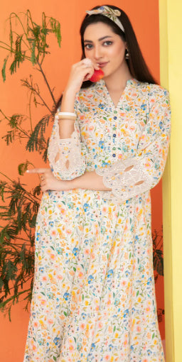 FEZA | PRINTED STAPLE MAXI DRESS