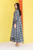 FEZA | EMBROIDERED & PRINTED STAPLE MAXI DRESS | D-5638