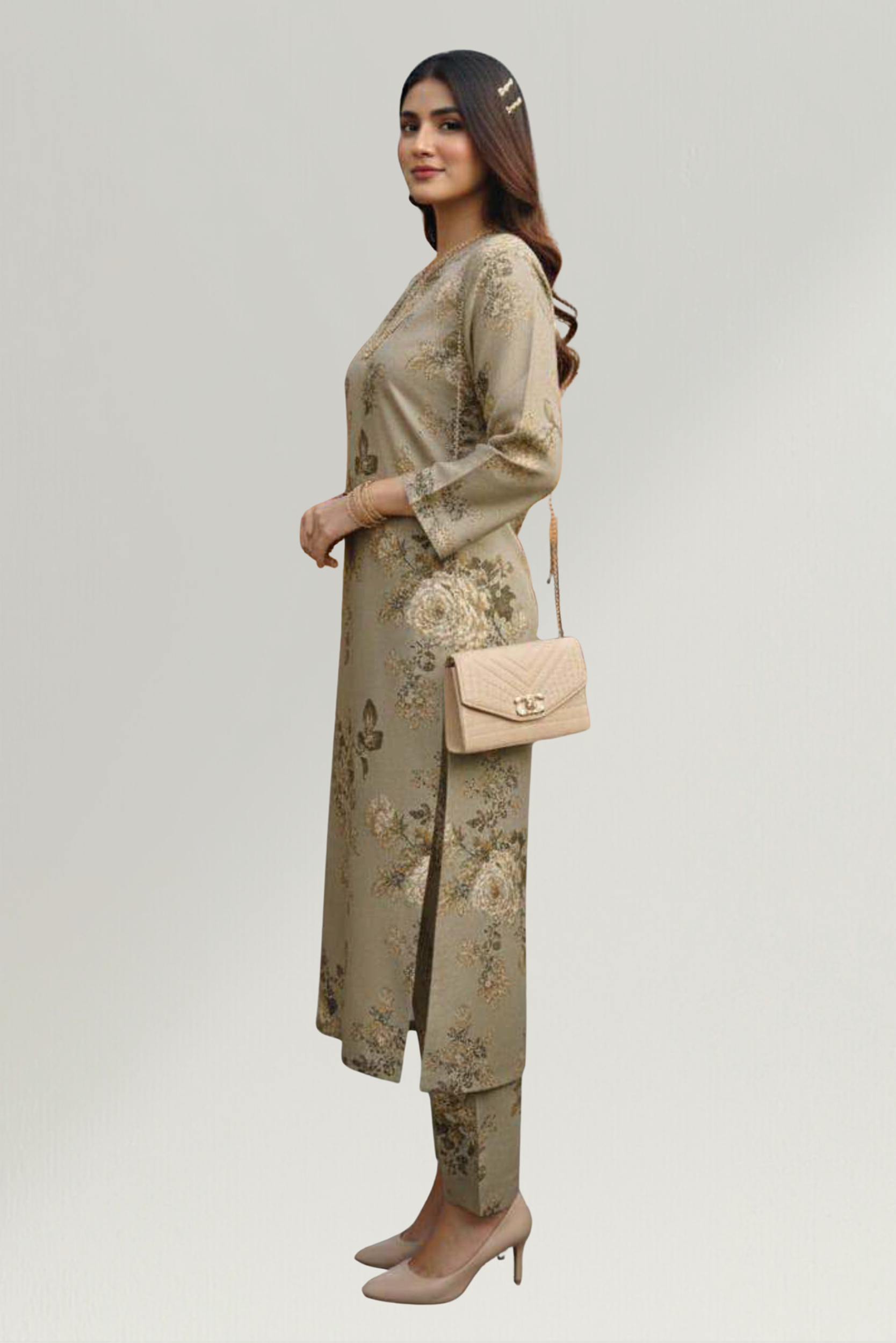 WINTER CASUALS VOL II | 2 PIECE | KHADDAR SUIT | D-1212