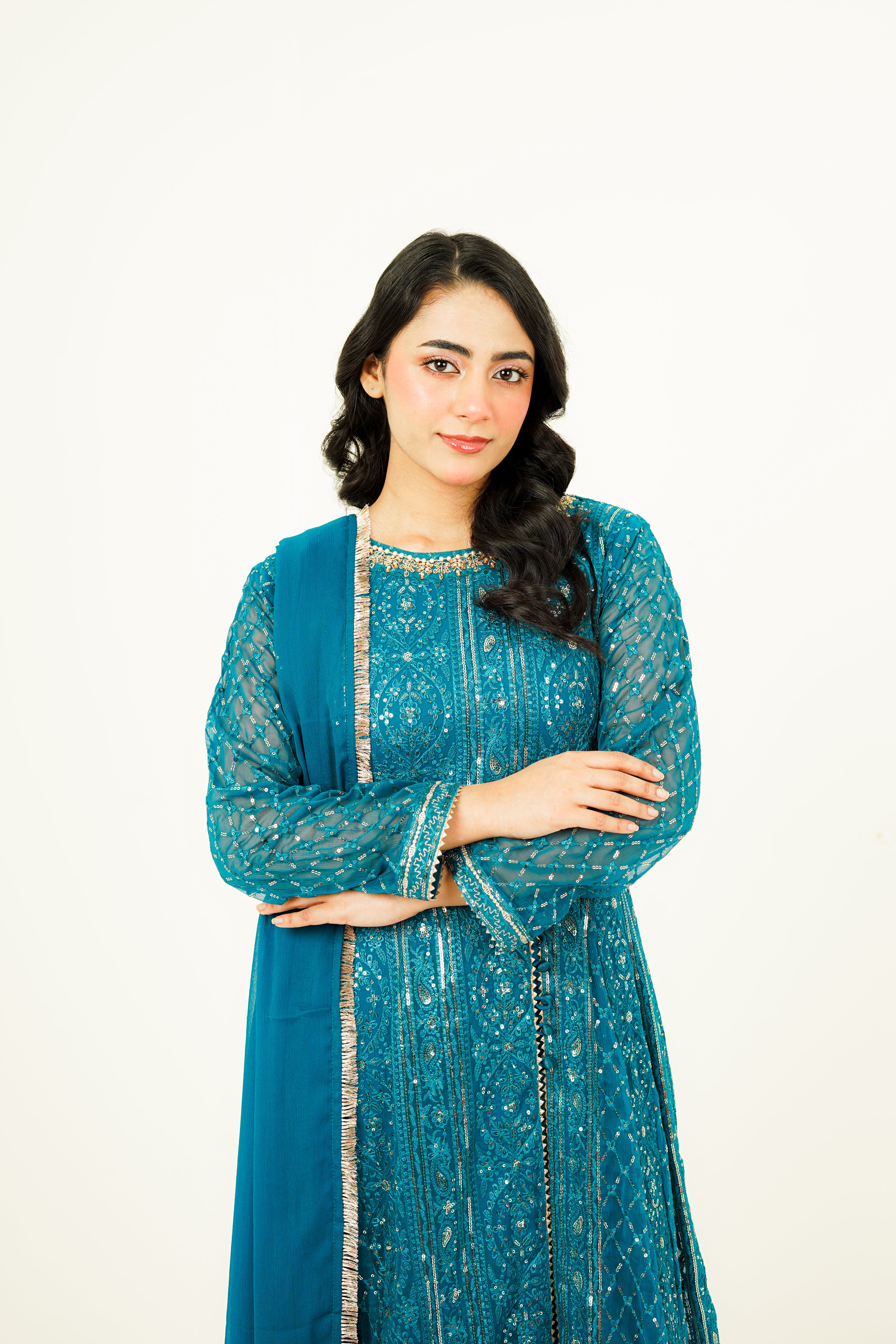ZEHRA | EMBROIDERED CHIFFON SUIT