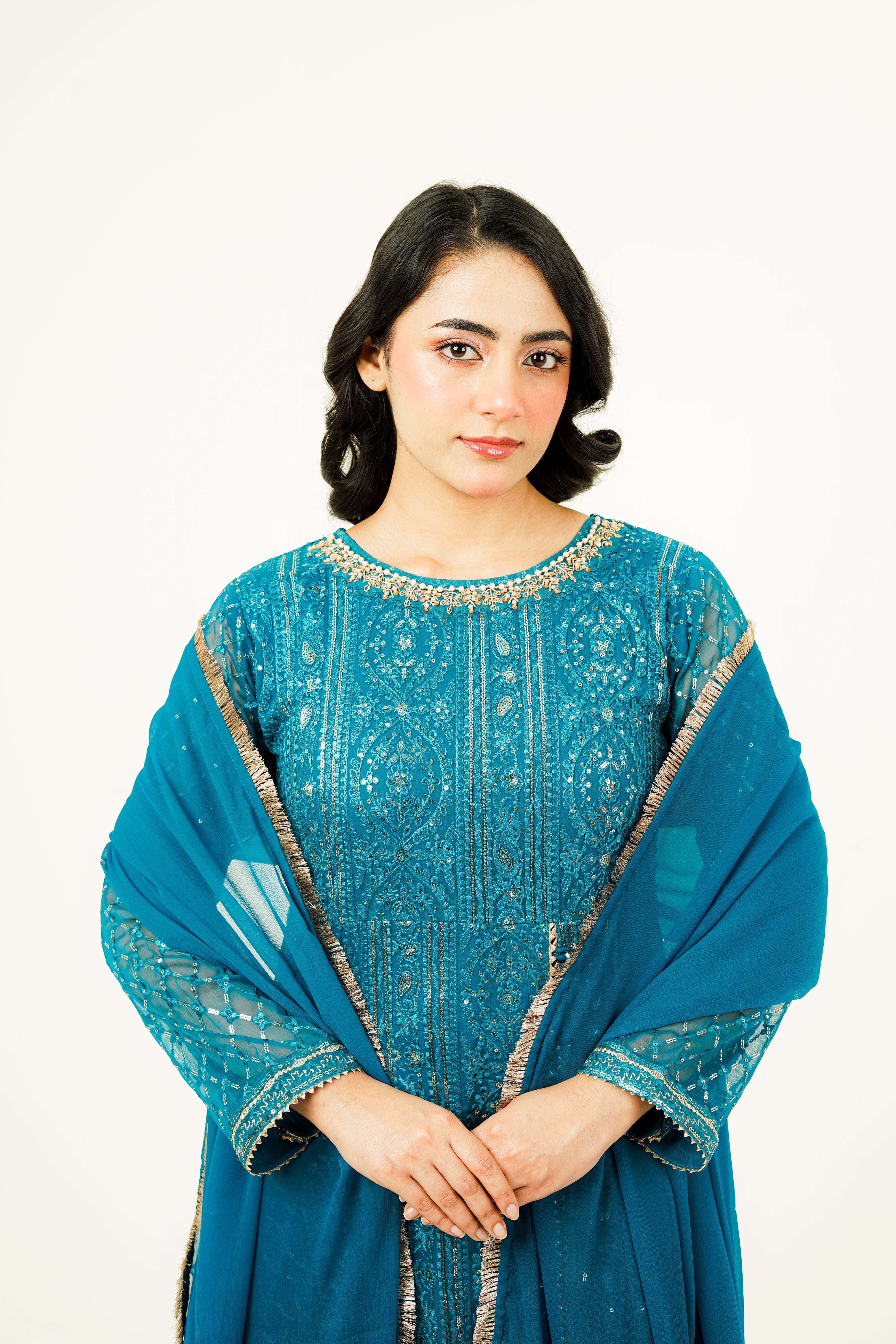 ZEHRA | EMBROIDERED CHIFFON SUIT