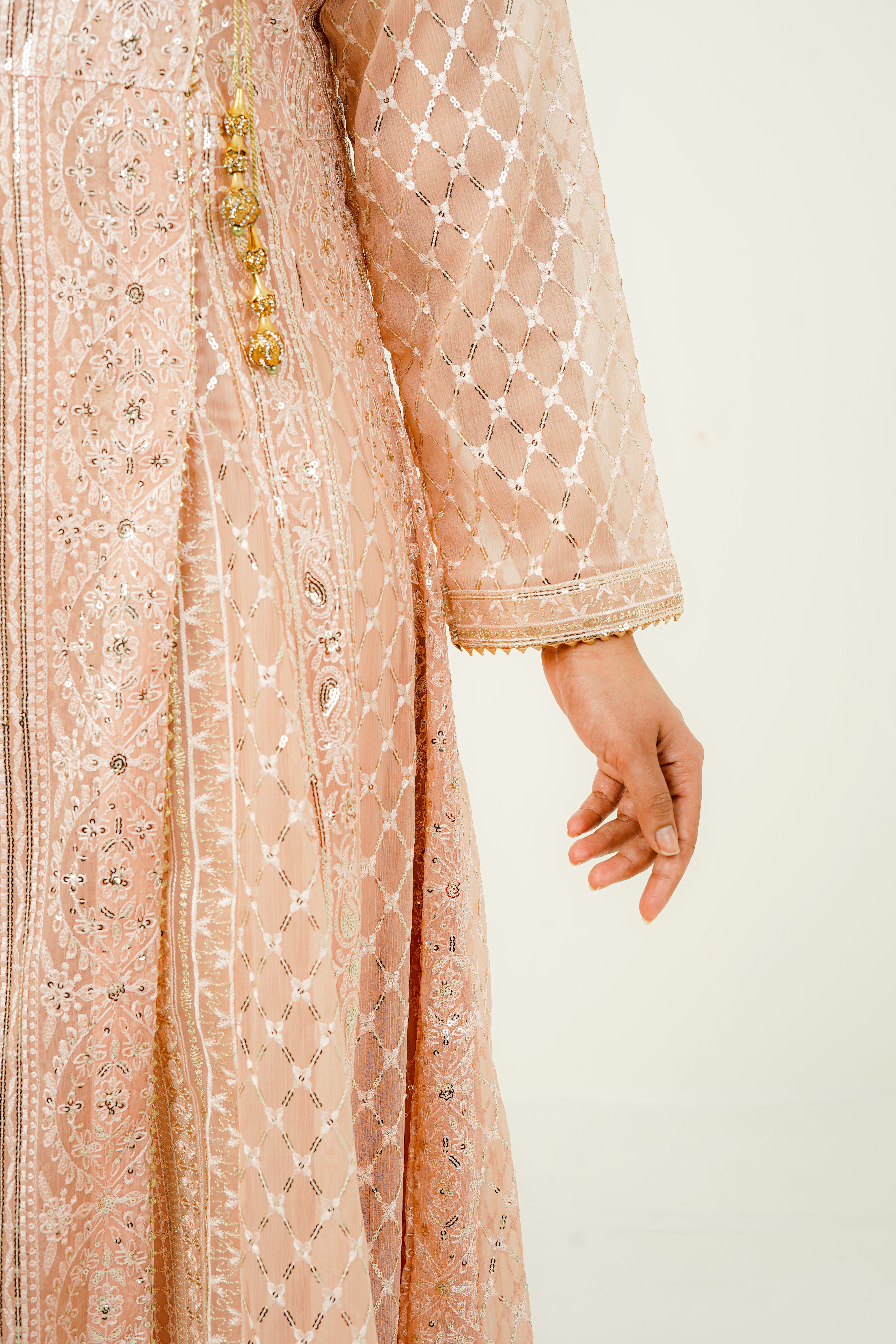 NISAARA | EMBROIDERED CHIFFON SUIT