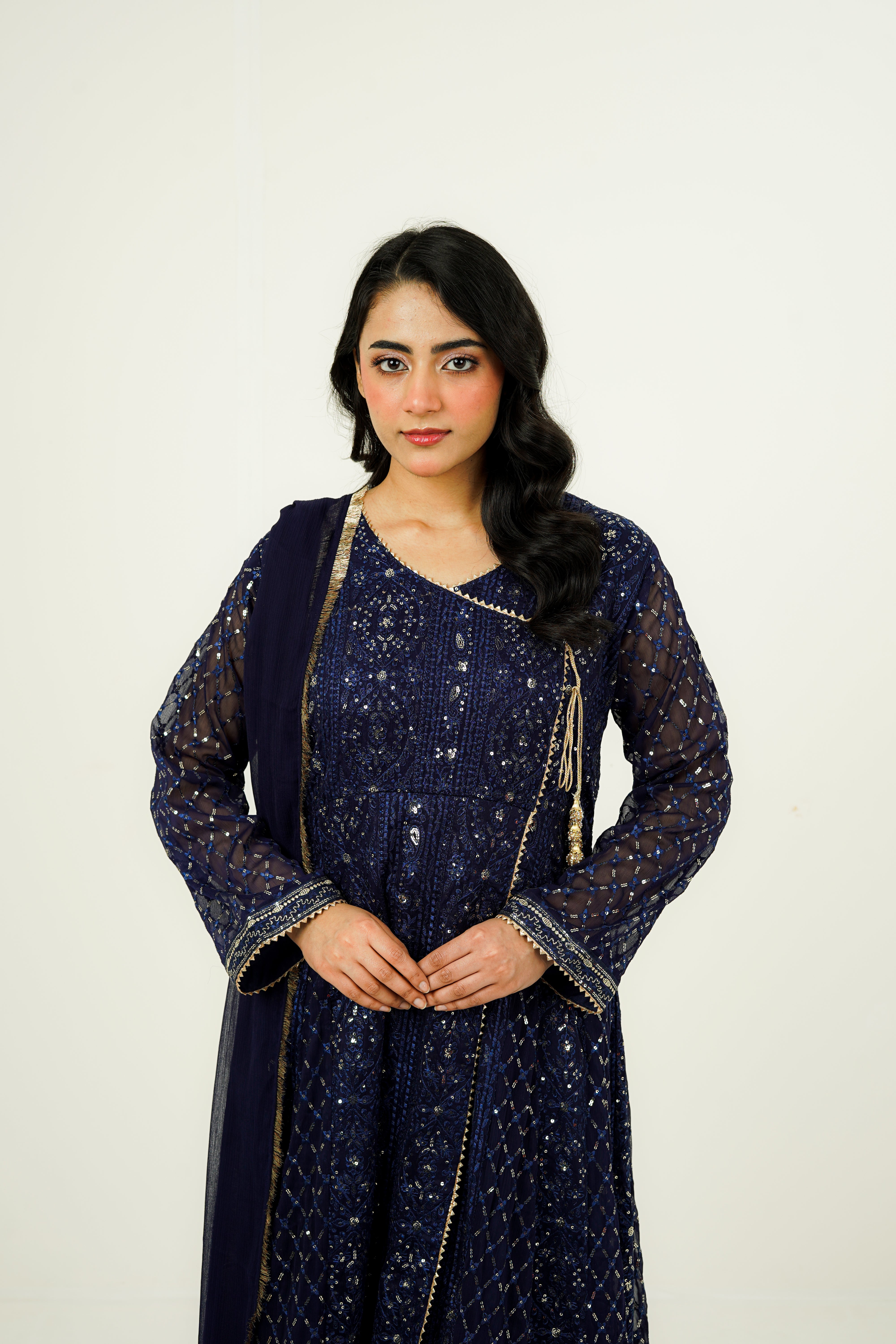 NISAARA | EMBROIDERED CHIFFON SUIT