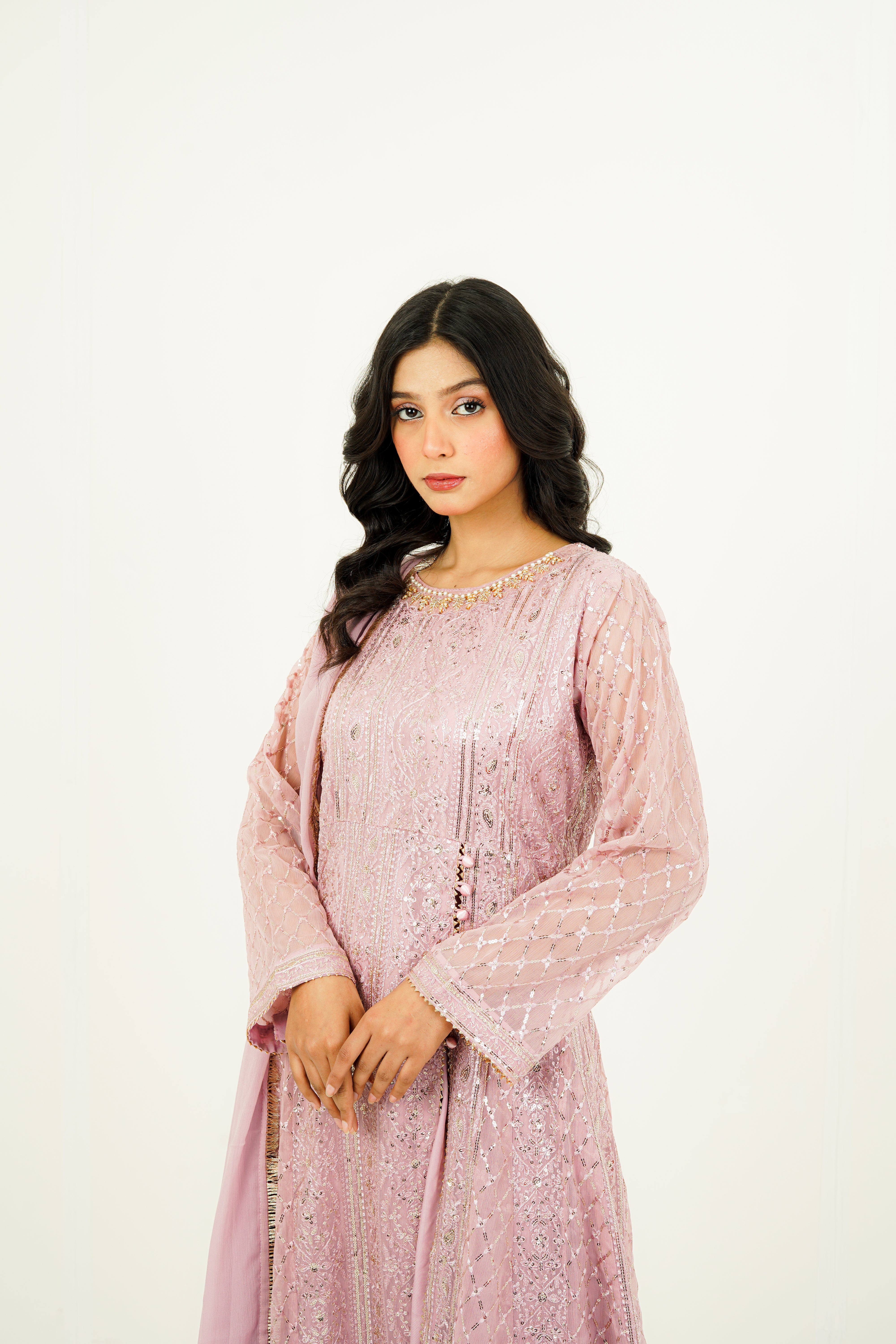ZEHRA | EMBROIDERED CHIFFON SUIT