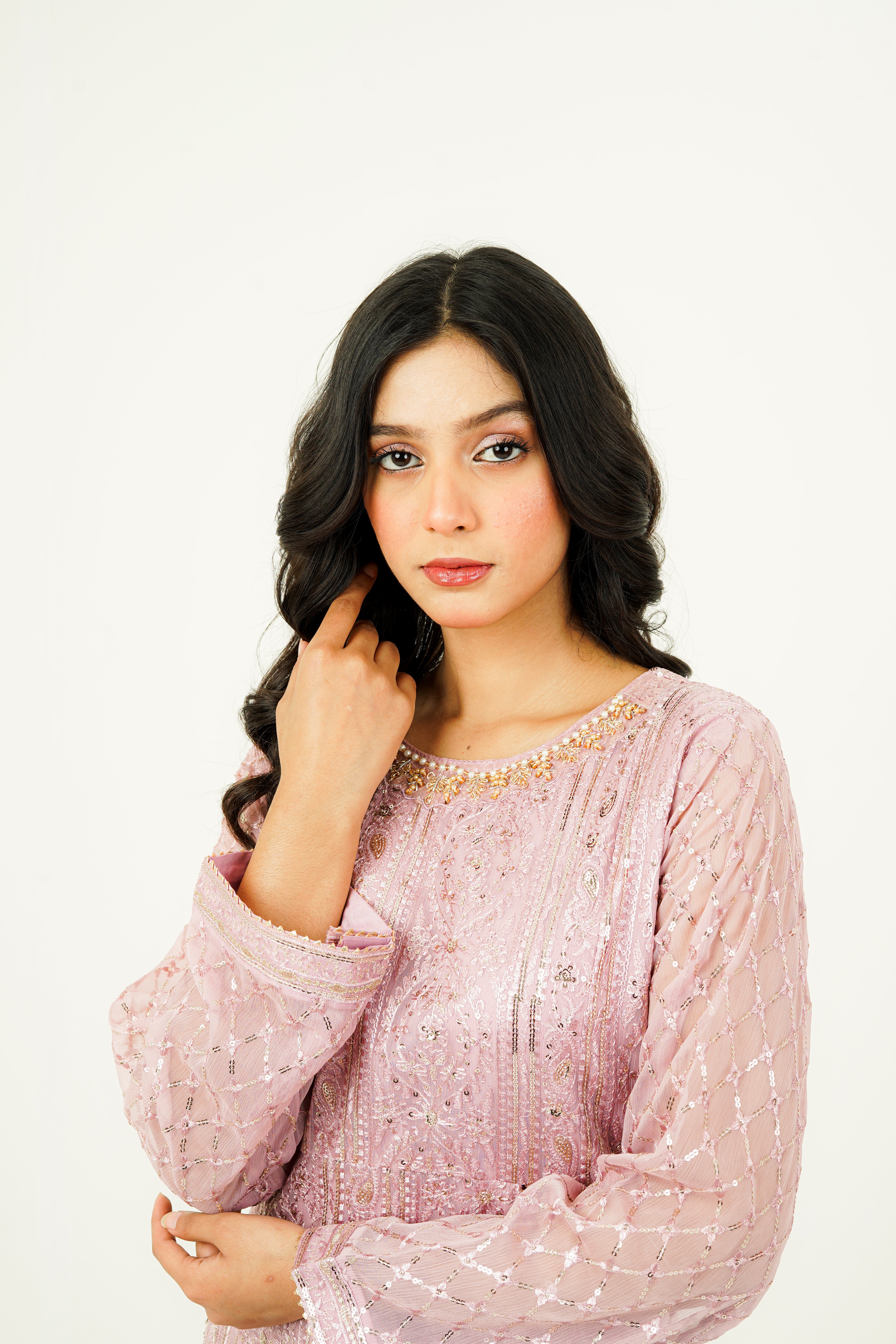 ZEHRA | EMBROIDERED CHIFFON SUIT