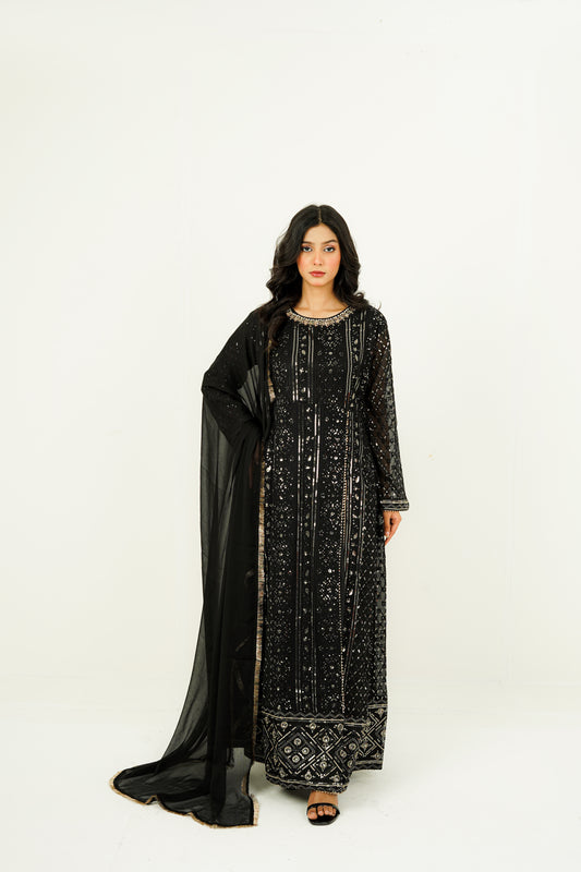 ZEHRA | EMBROIDERED CHIFFON SUIT