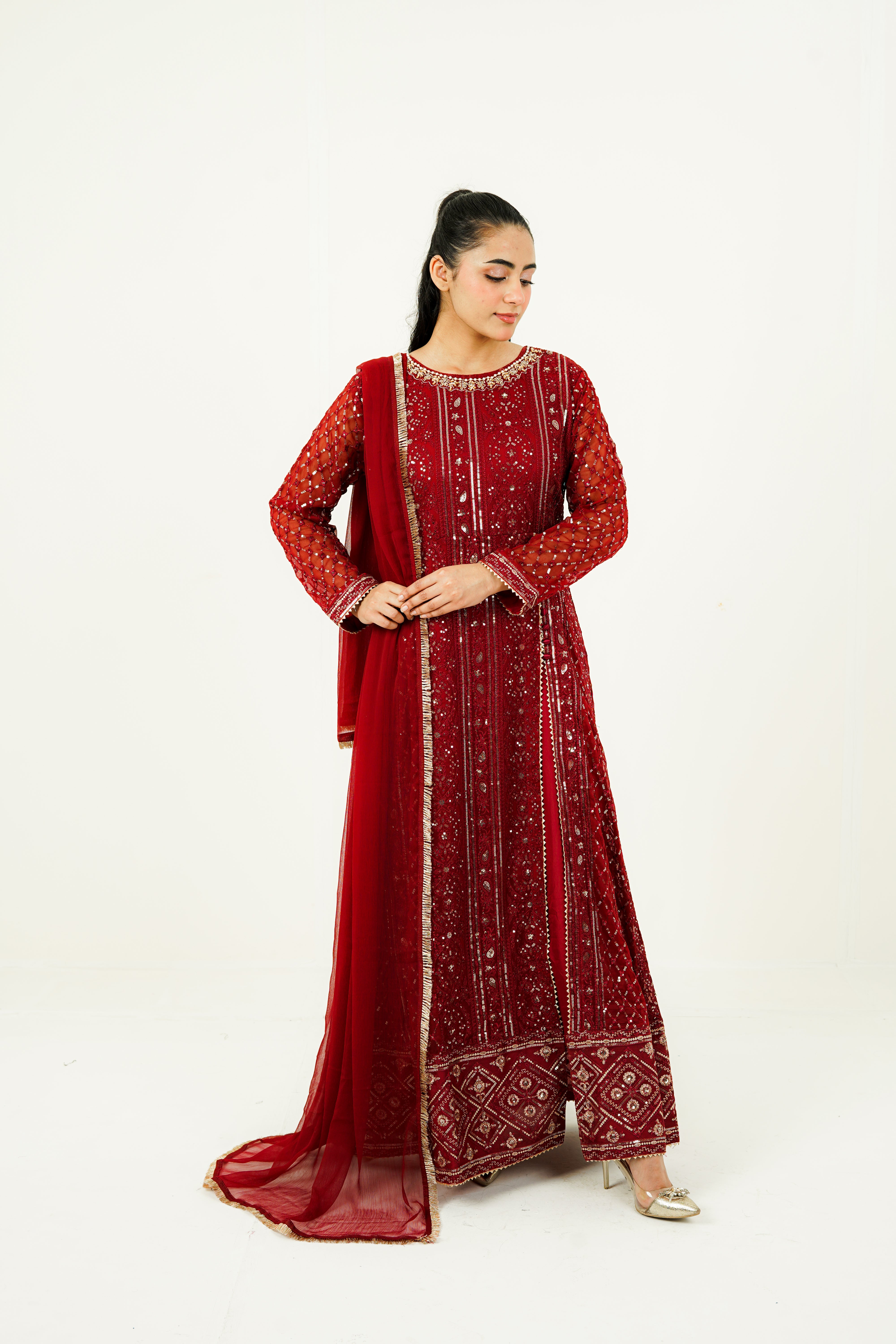 ZEHRA | EMBROIDERED CHIFFON SUIT