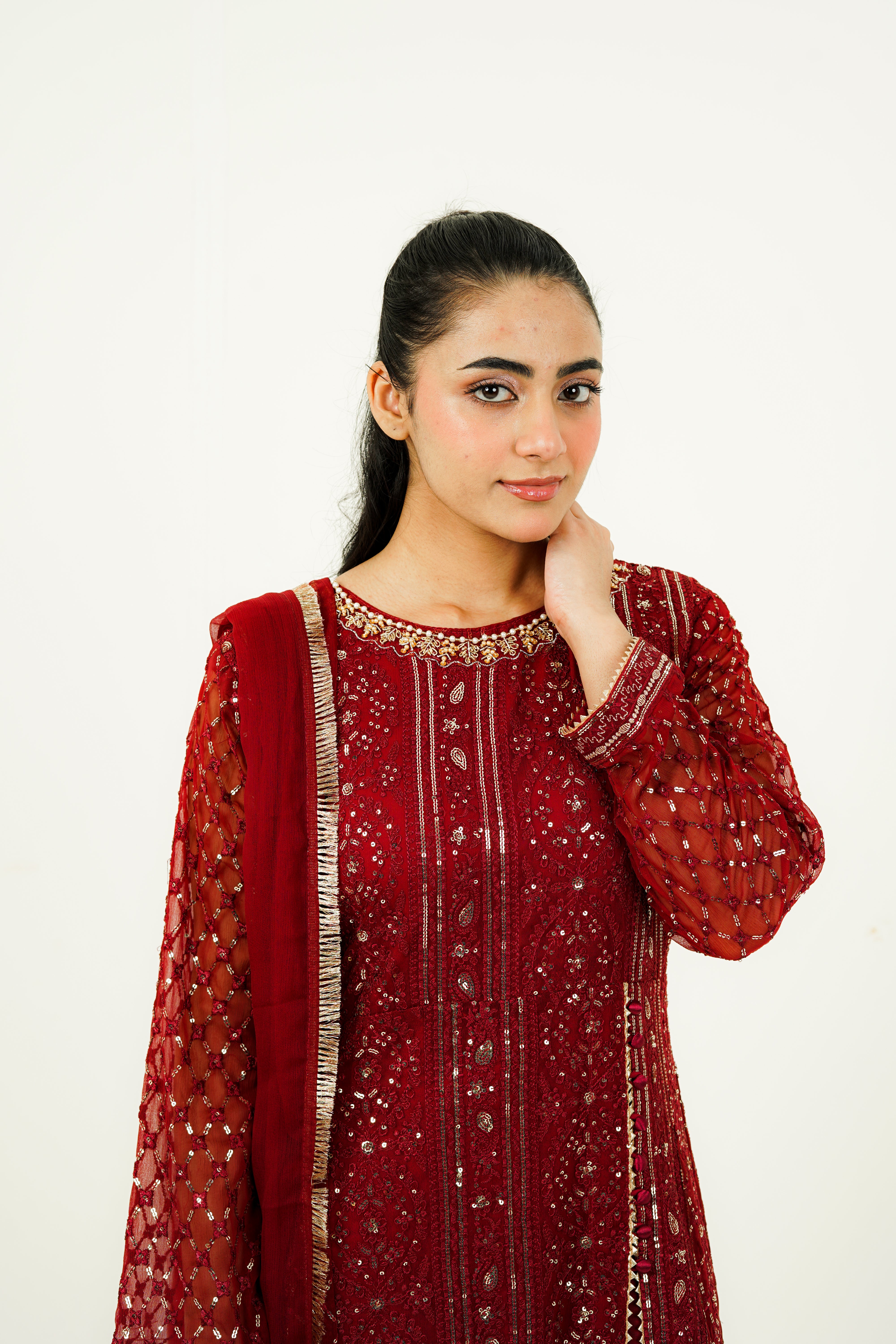 ZEHRA | EMBROIDERED CHIFFON SUIT
