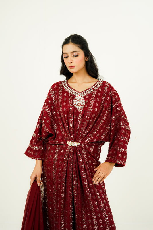 ARIZAH | EMBROIDERED CHIFFON SUIT