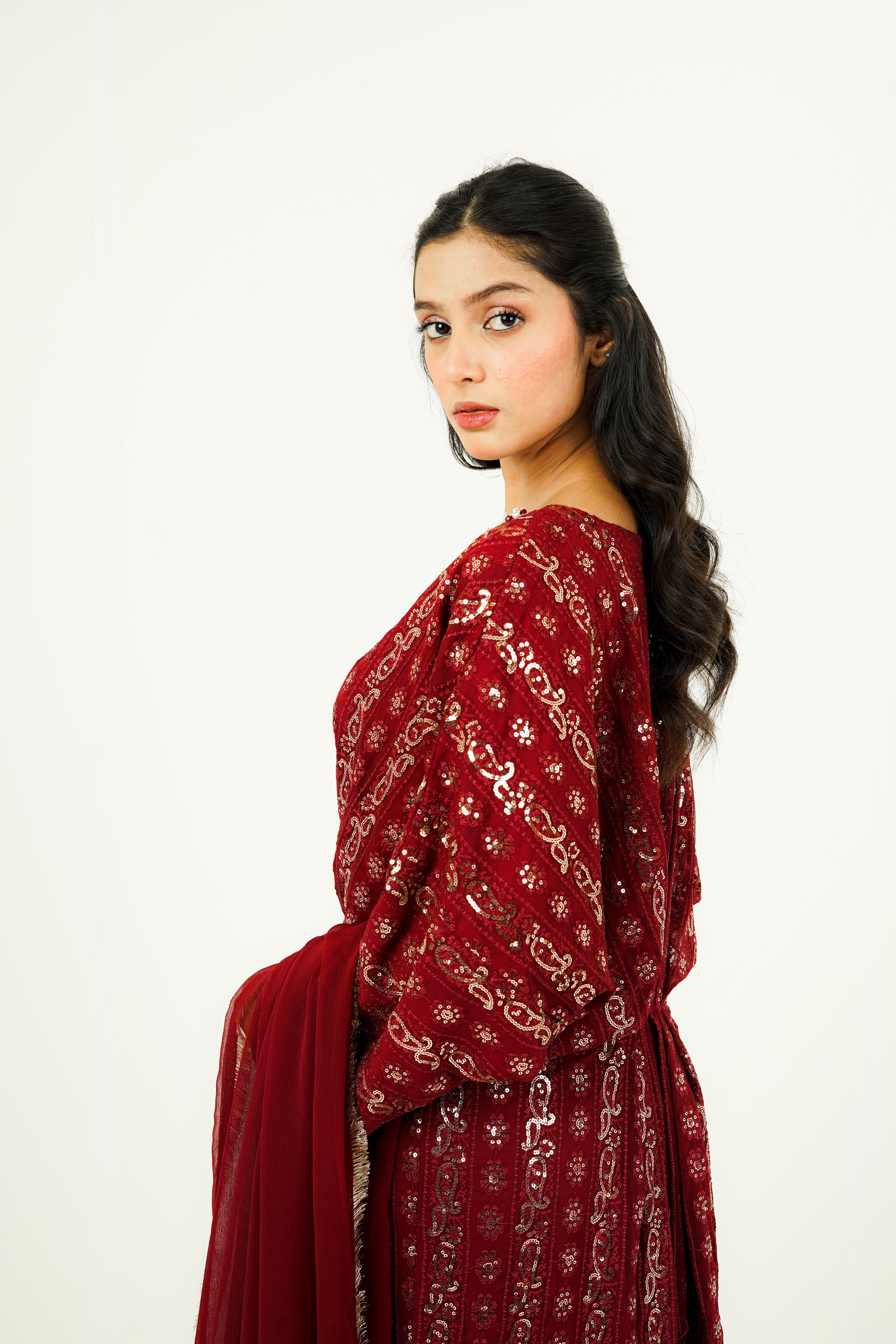 ARIZAH | EMBROIDERED CHIFFON SUIT